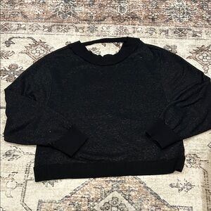 Anthropologie Pilcro heathered black open back sweatshirt! Size small